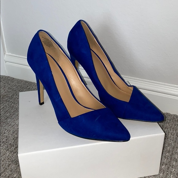 Suede Blue Pump - Picture 1 of 5